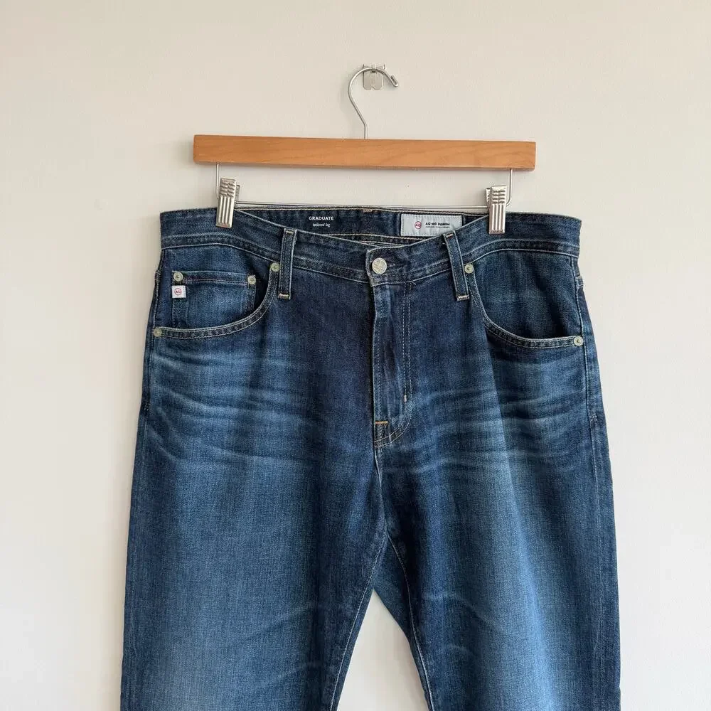 Adriano Goldschmied Graduate Dark Wash Denim Tailored Leg Jeans Blue 34